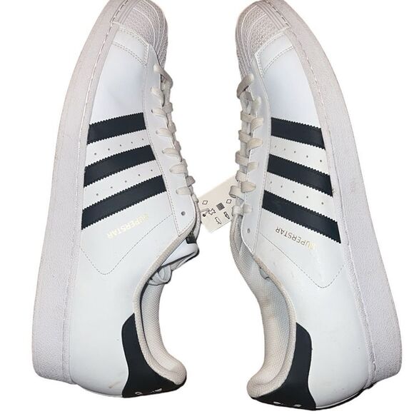Adidas Originals Superstar Foundation in White and Black Size 19 - Picture 3 of 5